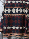 INTO THE EAST 25 Autumn/Winter Geometric Beaded Outer Jacket ITE-E1DGSS004BR23JK-HZ Reddish Brown